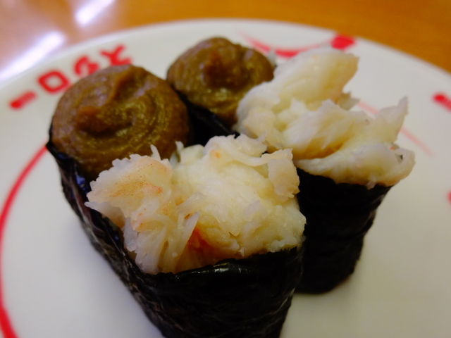 ずわい蟹軍艦_スシロー姫路飾磨店