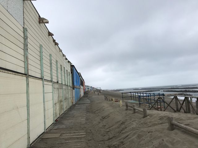 閑散としていました_関屋浜海水浴場