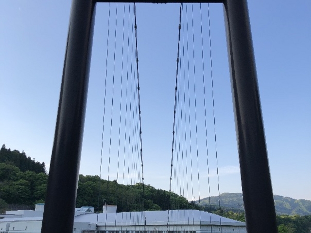 さほど大きくない大吊り橋_スパッシュランドパーク