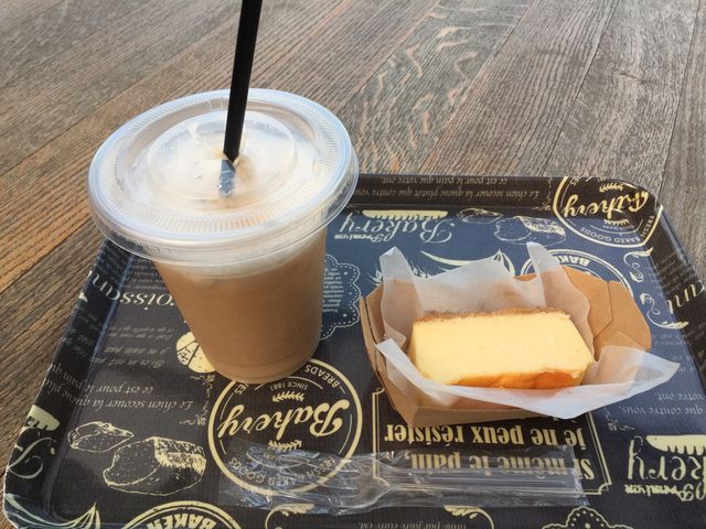 チーズケーキとコーヒー 美味しかった!_山田牧場