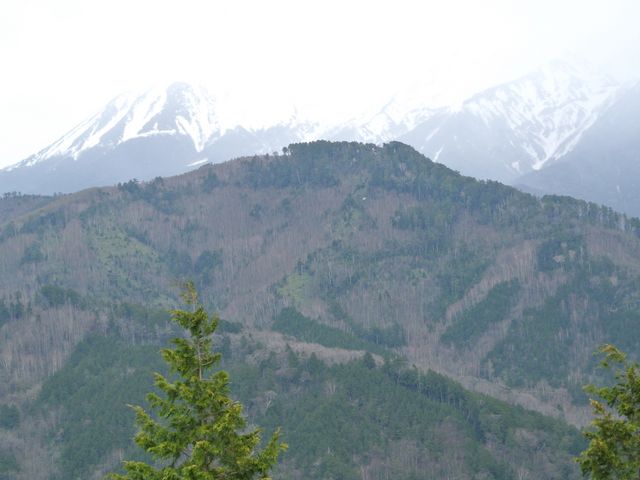 雪を被る御嶽山_大平展望台