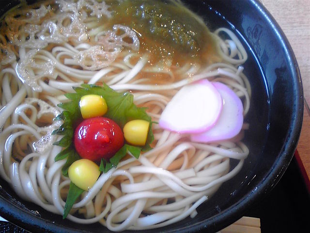 ハス梅うどん_道の駅草津 グリーンプラザからすま ベジカフェ