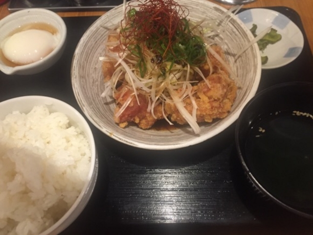 油淋鶏定食です。_天鳳