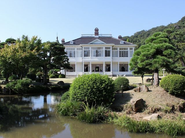 裏の庭園も素晴らしい。_国指定重要文化財 仁風閣・宝扇庵