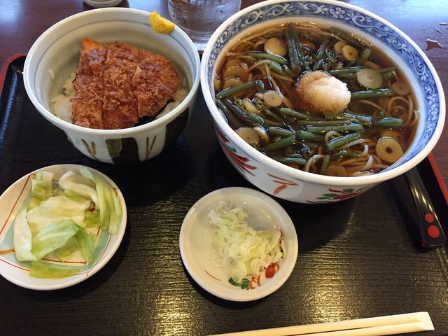 山菜そばのセット_ごまそば遊鶴 里塚店