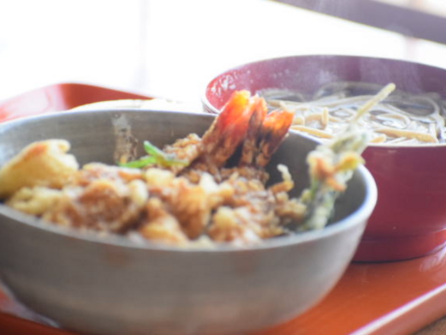 天丼 温かい蕎麦 _がんこ庵