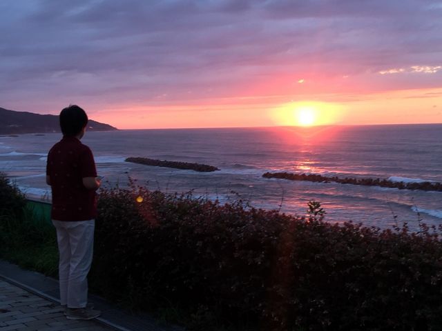 多岐ビーチの夕日_キララビーチ