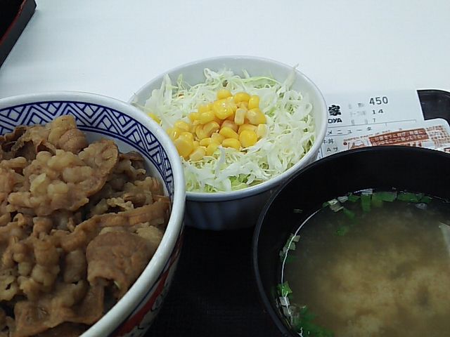 牛丼Aセット_吉野家JR拝島駅店