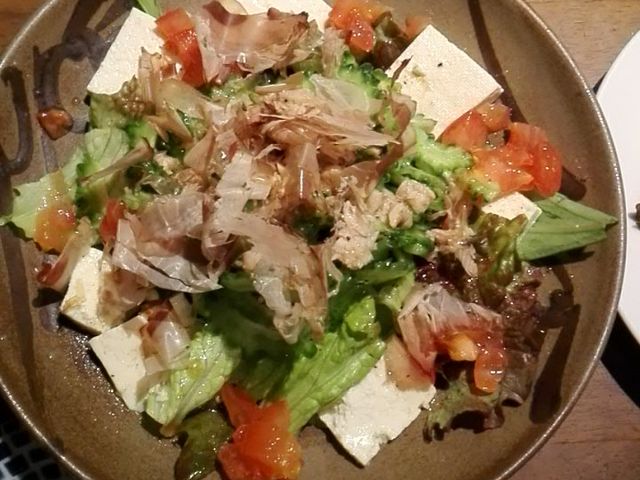 島豆腐とゴーヤーのサラダ_うみんちゅぬ やまんちゅぬ 本店