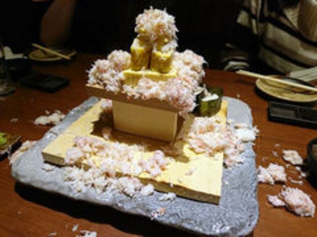 カニ満載の出し巻き_居酒屋一休 町田店