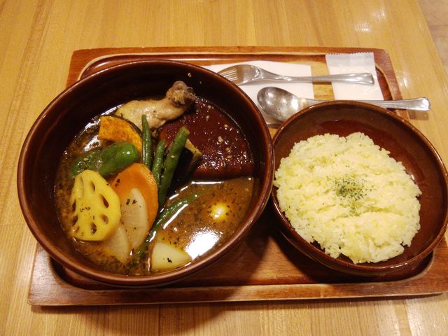 ライスもバター(だと思います)がかかっていて good_ピカンティ 札幌駅前店