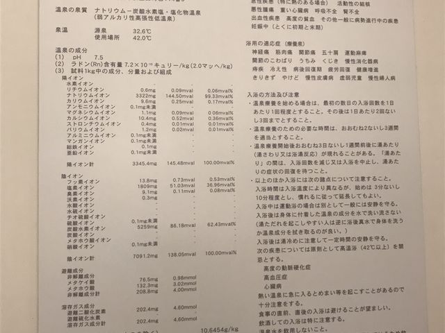 湯質の説明_仏生山温泉 天平湯