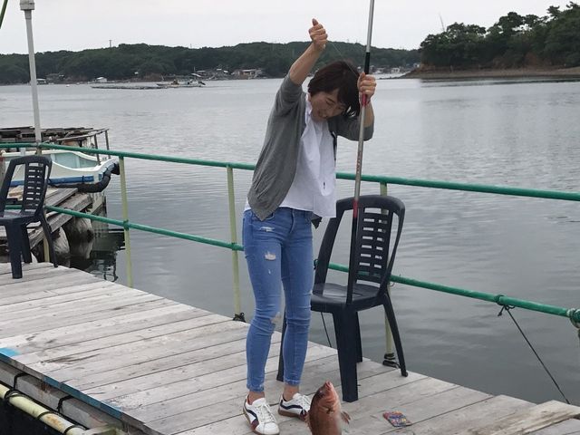 鯛釣れた_賢島フィッシングパーク 海遊苑