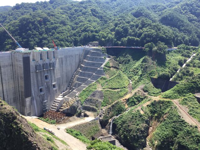八ッ場ダムの見晴らし台からです_やんば館(八ッ場ダム広報センター)