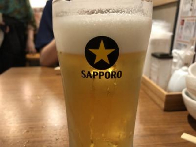 正しいビール_天ぷら酒場 ゴロー 静岡