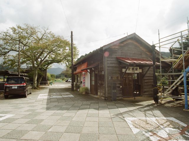 若桜鉄道安部駅、駅舎。_安部駅
