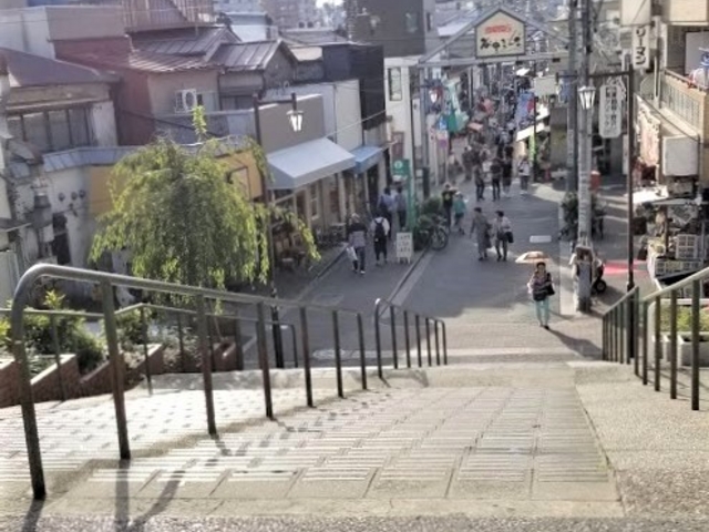 夕焼けだんだんから見る谷中銀座_谷中ぎんざ商店街