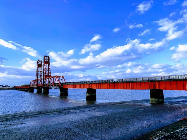 天気の良い気持ちのいい日でした。_筑後川昇開橋