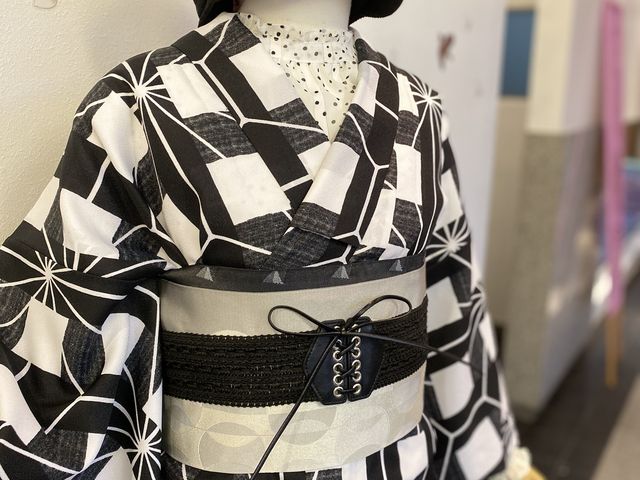 着物コーディネート オシャレ_きものレンタル 千成屋 笠間店