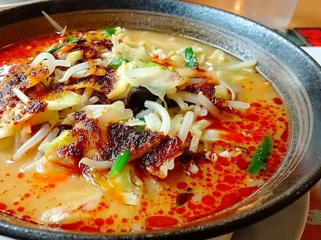 辛し味噌野菜たんめん!激辛は苦手な方におすすめです。_幸楽苑郡山駅東店