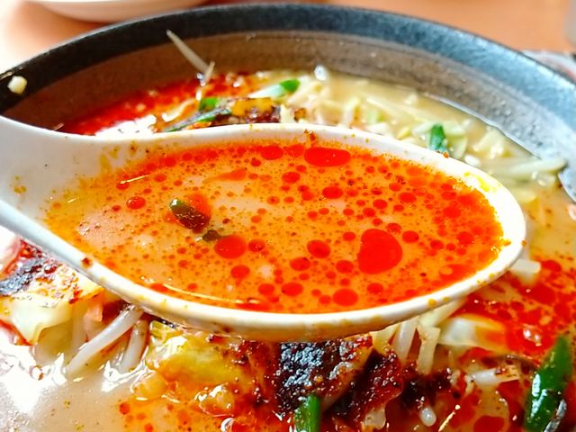 辛し味噌野菜たんめん!激辛は苦手な方におすすめです。_幸楽苑郡山駅東店