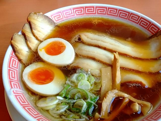 長〜いチャーシューの中華そばプレミアム_幸楽苑静岡国吉田店