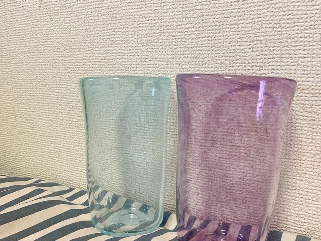 完成したグラスです_伊香保ガラス工房 吹々
