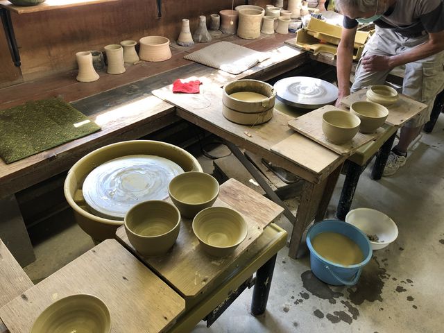 夫婦茶碗と抹茶茶碗を作りました_やきもの教室杜の土