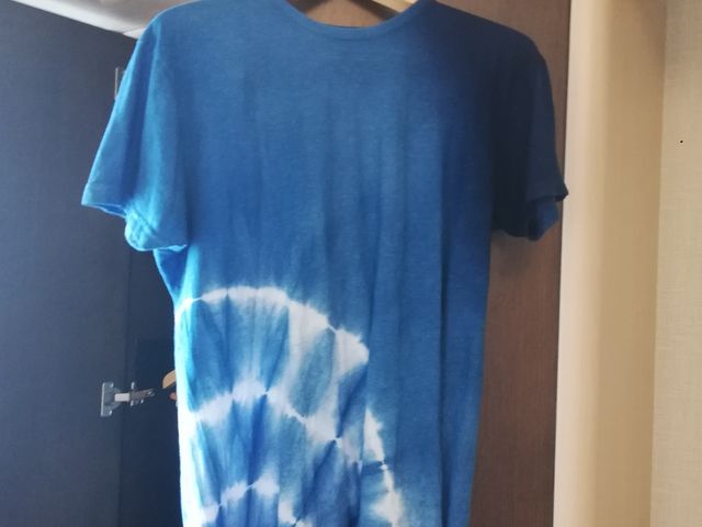 夫作のTシャツ_藍染め草木染体験工房 棉屋