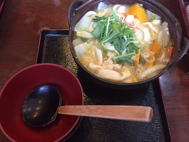 奈良田本店の「かぼちゃほうとう」_奈良田本店