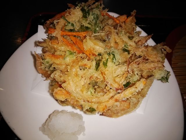 追加のあさりと春野菜のかき揚げ_そば居酒屋 十割そば みどり庵