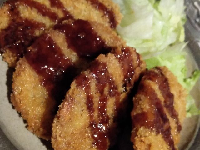 静岡名産 黒ハンペンフライ・380円_村さ来 村祭り店