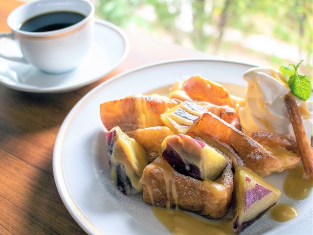 さつま芋のフレンチトースト_まほろば珈琲 ささゆり台店