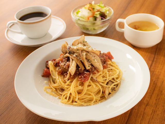 十津川しめじのボロネーゼパスタ_まほろば珈琲 ささゆり台店