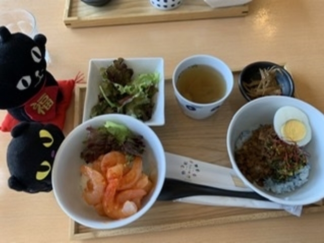 1階 ハロウィン限定の魯肉紫飯と脳みそチャーハン_大津温泉おふろcafeびわこ座