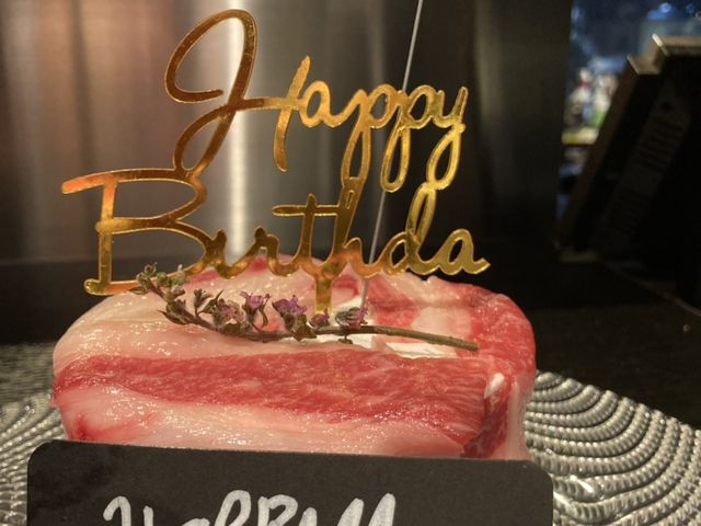 誕生日プレートです。誤字だらけです、、、。_和牛とだし 一期 ICHIGO