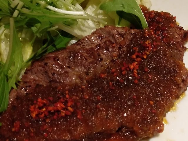 牛ミスジのステーキ・1,199円_楽蔵 RAKUZO 静岡南口駅前店
