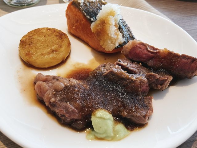 ステーキ 柔らかくソースも美味しい_プレミアホテル-CABIN PRESIDENT-大阪
