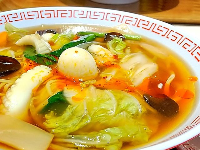 野菜とシーフードのあんかけラーメン(五目うま煮そば)_大阪王将玉造店