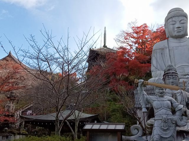 大仏様と三重塔と本堂_壷阪寺三重塔