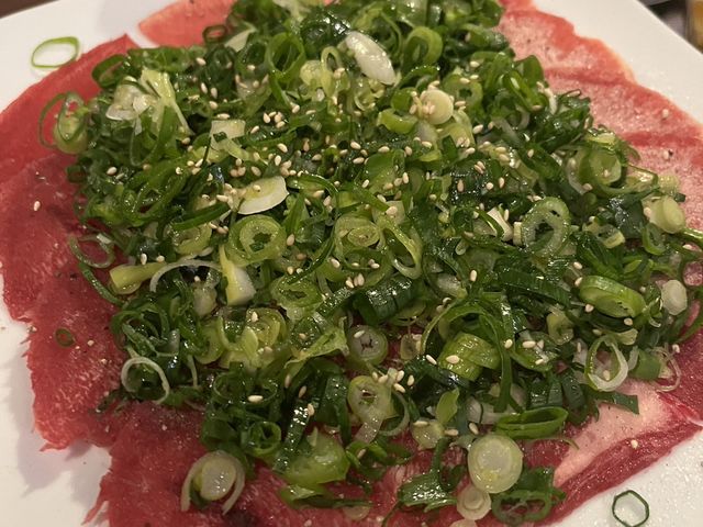 上タンのネギまみれ_炭火焼肉 ホルモン ひびの亭 中もず店