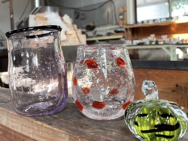 かぼちゃを水玉にするのが難しかったが、とてもかわいく出来て満足です。_福地ガラス工房