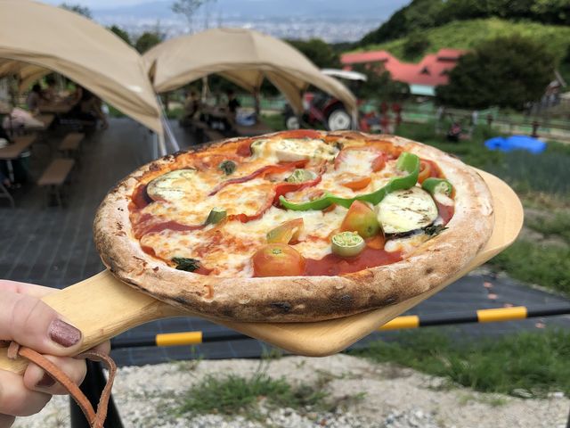 採れたて野菜のピザ★_季節の収穫体験 四時農場 油山