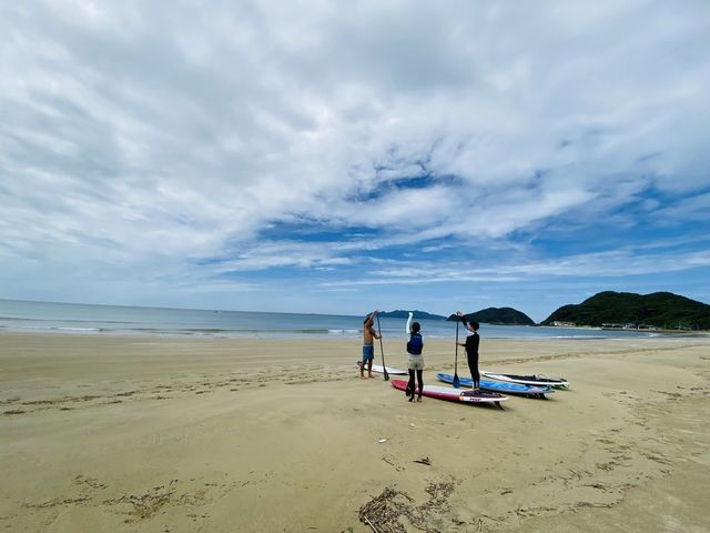 まず海辺で指導くださいます。_Pono Surf