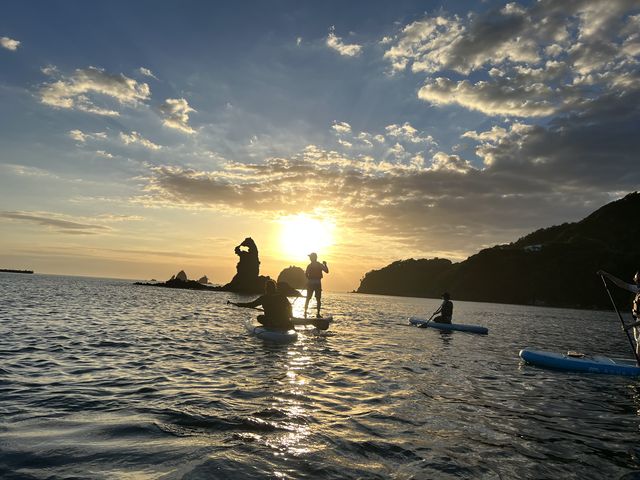 夕陽SUP_西伊豆カヤック