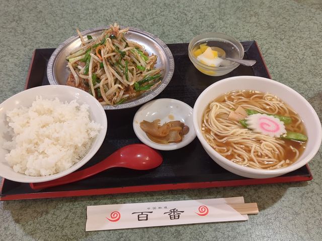 選べる A定食ニラレバ炒め定食 1100円_中華料理 百番 戸越銀座店