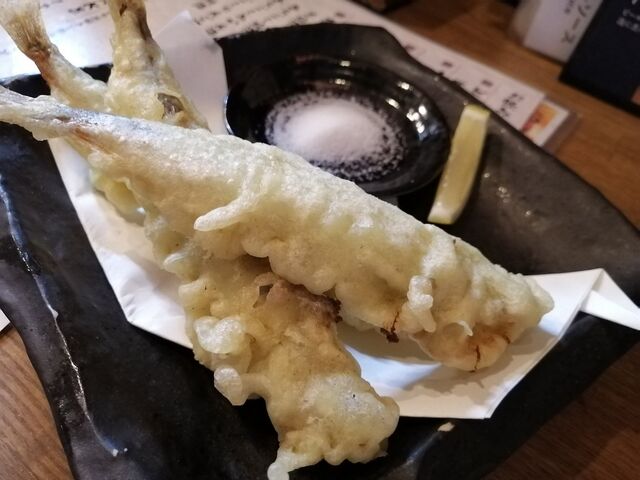 あゆの天ぷら_和いんと日本酒 kuriya