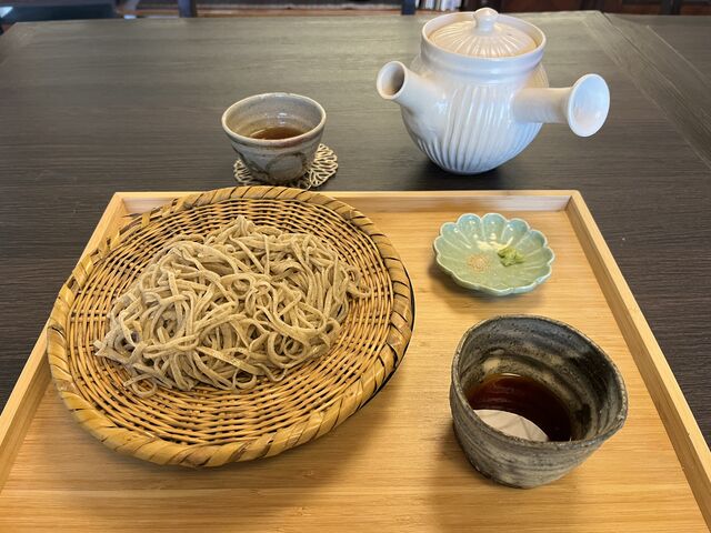 打ちたてを茹でて頂いたものです_そば打ち 楽土