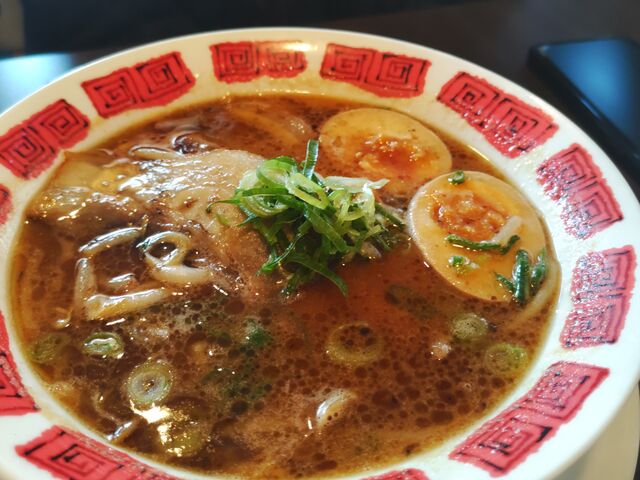 煮玉子オンのバーミヤン味噌ラーメン_バーミヤン 足立栗原店
