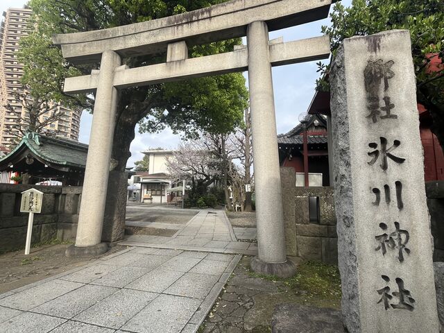 迫力のある鳥居_麻布氷川神社